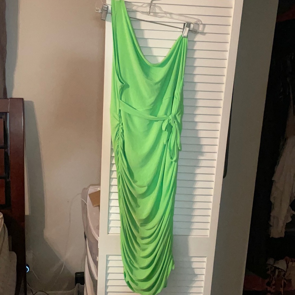 Lime green bodycon dress